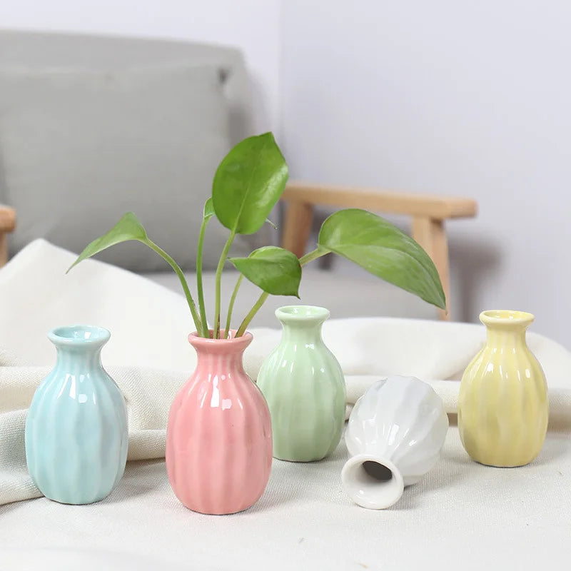 Handcrafted Ceramic Mini Vase for Desk & Tabletop Decor