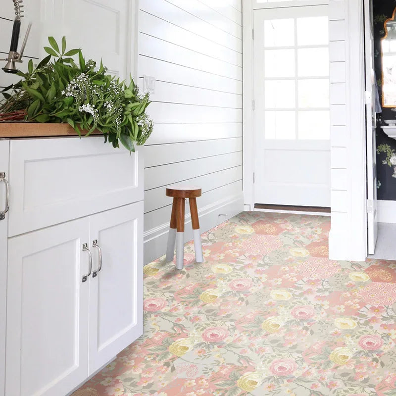 Hexagon Peel-and-Stick Wall & Floor Tiles