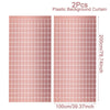 Two pieces of pink plastic background curtain, 200cm long and 100cm wide.
