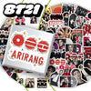 A pack of 51 BT21 graffiti waterproof stickers featuring the ARIRANG design.