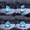 A set of eight glow-in-the-dark resin fairy water droplet figurines in various expressions and sizes.