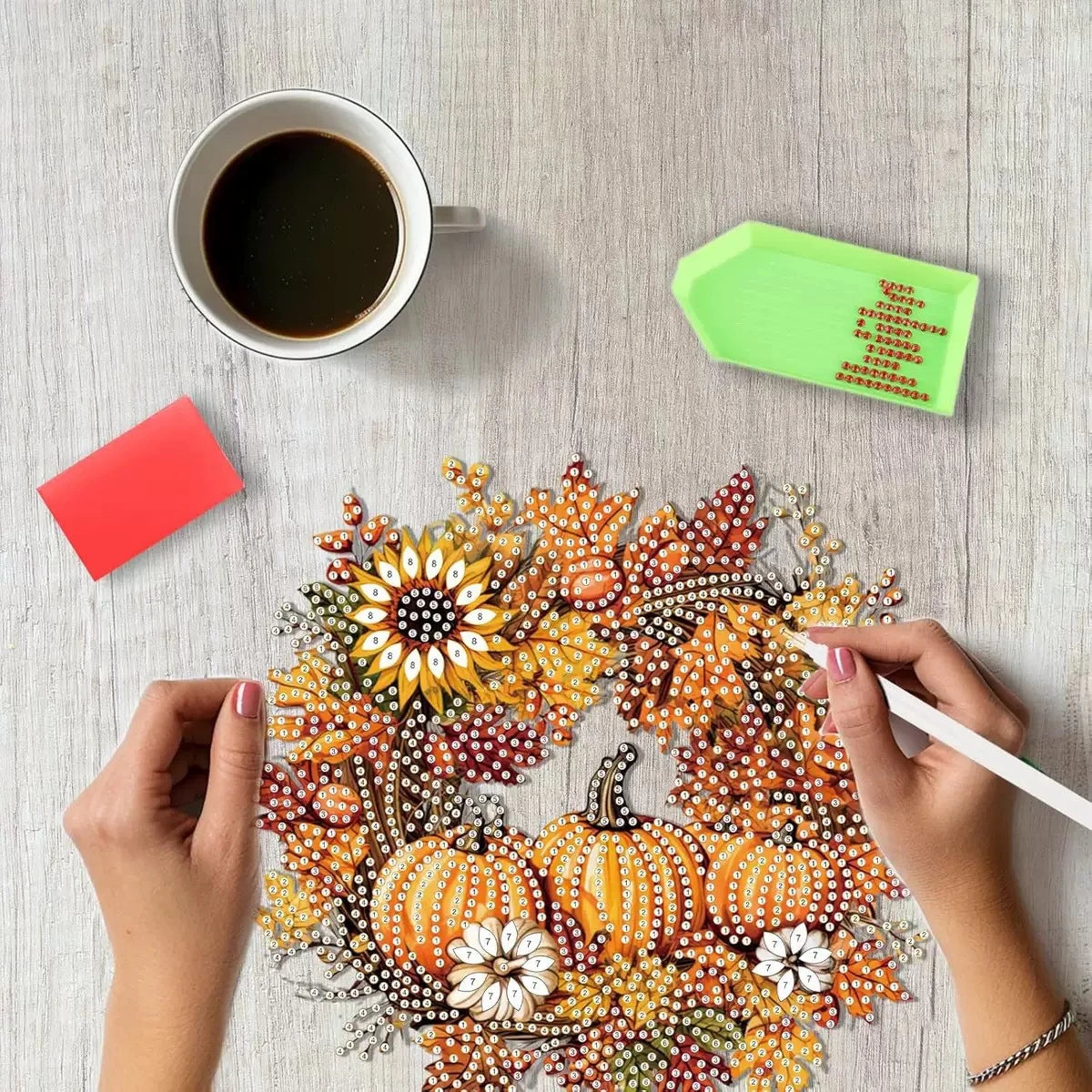 Halloween Ghost Pearl Painting Kit – Autumn DIY Craft Set for Adults