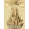 Vintage anime canvas wall art featuring a dramatic illustration of a character with wings and skulls.