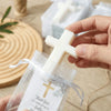 Cross-Shaped Baptism Soap Gift Set (10-Pack) with Thank-You Cards & Bags