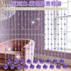 Rideau de porte en perles de cristal violet avec de nombreuses perles et cristaux suspendus