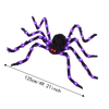 An LED light-up furry Halloween spider decoration with purple glow.
