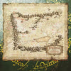 Vintage retro world map canvas wall art featuring a detailed map of Mordor with ornate text and gold accents.