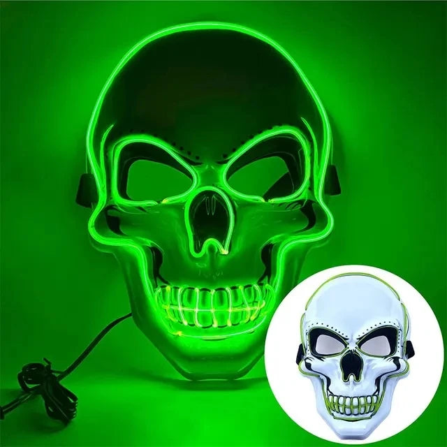 LED Glow Skull Mask with Multiple Lighting Modes