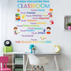 Inspirational slogan wall stickers featuring positive attributes like Creative, Amazing, Explorers, Scientists, and Loved.