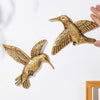 Golden Hummingbird Wall Art Décor