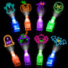 A collection of Halloween LED finger projector lights featuring various spooky designs and colors like purple, green, blue, a