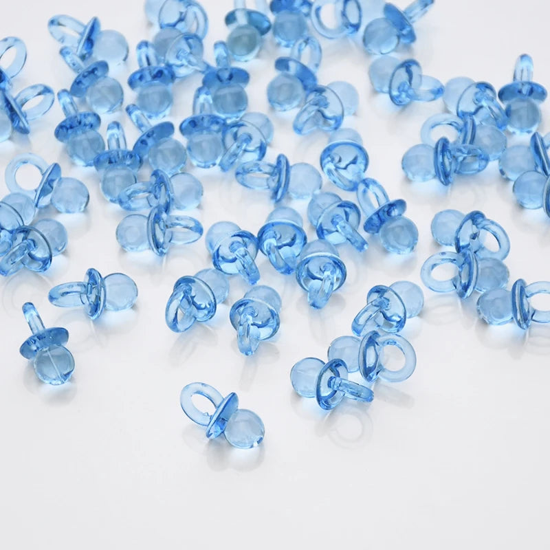 Acrylic Pacifier Confetti for Baby Shower & Gender Reveal Parties