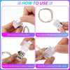 Instructions showing how to use battery-powered copper wire fairy lights including removing and inserting the insulating shee