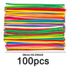 A stack of 100 assorted latex balloons in various bright colors like yellow, pink, green, and blue.