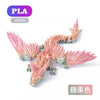 Pink and gray 3D printed articulated dragon fidget figurine