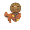 A set of horror movie icon building blocks featuring a brown head and an orange body with textured patterns.