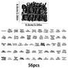 A collection of 56 inspirational quote decals featuring various motivational phrases like Be kind Stay shining and Keep your 