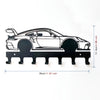Industrial Wall-Mounted Key Holder with 7 Metal Hooks