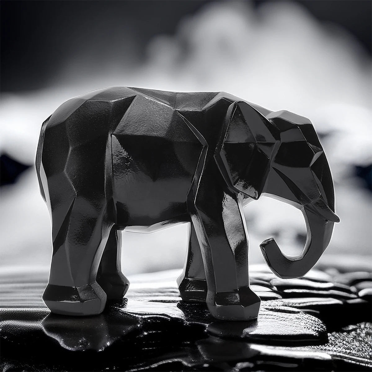Boho Elephant Resin Statue – Handcrafted Ethnic Home Decor