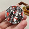 Silver-Plated Knight Crusader Souvenir Coin