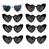 A set of black heart-shaped sunglasses for special events
