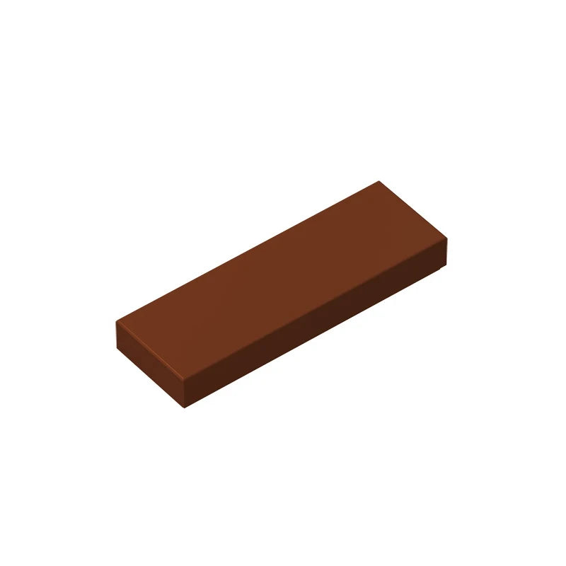 A smooth, rectangular building brick in a brown color.
