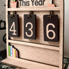 Wooden Book Tracker Display