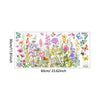 A watercolor illustration of various colorful butterflies and wildflowers on a white background.