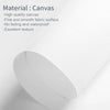 Roll of white canvas material with fine texture and smooth surface