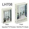 Front and back views of the LH708 foldable luxury book decor set in white and black.
