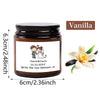 A dark glass jar of vanilla scented soy wax candle with a label featuring a couple and the text Daniel&Canla.