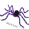 An LED light-up furry Halloween spider decoration with purple glow.