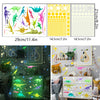 Glow-in-the-dark dinosaur wall stickers for kids' rooms featuring various dinosaurs and prehistoric elements.