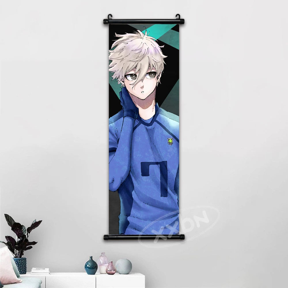 Canvas wall art poster featuring Isagi Yoichi and Chigiri Hyoma from Blue Lock anime