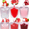 Six colorful fruit flavor moisturizing lip glosses in glass bottles.