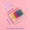 Rainbow Multicolor Birthday Candles Set of 12