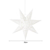 White elegant hollow star pendant light decor with gold accents