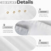 Details of a custom polyester flag banner showing grommets, fine stitching, and polyester fabric.