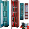 A set of 24-day book-themed advent calendars with mini ornaments in green and red.