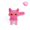 A pink C-Pink cat figurine with an articulated tail.