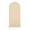 A beige double-sided arch backdrop cover.