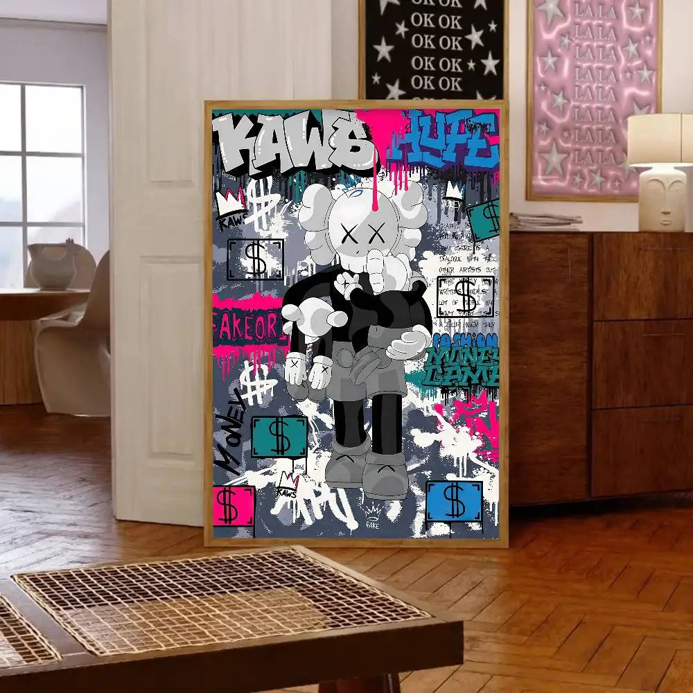 Graffiti Teddy Bear Art Print – Edgy Wall Decor