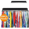 Marathon Medal Display Rack with 20 Hooks – Wall Mounted Medal Holder