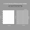 A 2-Grid Vertical Photocards Holder with 10 inner pages shown in a flat layout.
