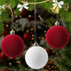 Velvet Christmas Ornaments with Flocked Finish