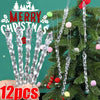 Acrylic Icicle Christmas Tree Ornaments (Set of 12)