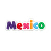 Colorful PVC shoe charms shaped like the word Mexico for sneakers