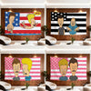 A large fabric flag featuring Beavis and Butt-Head characters in various poses for decor