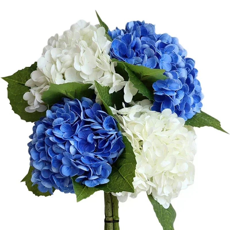 Lifelike Latex Hydrangea Stems for Weddings & Home Decor (Set of 4)