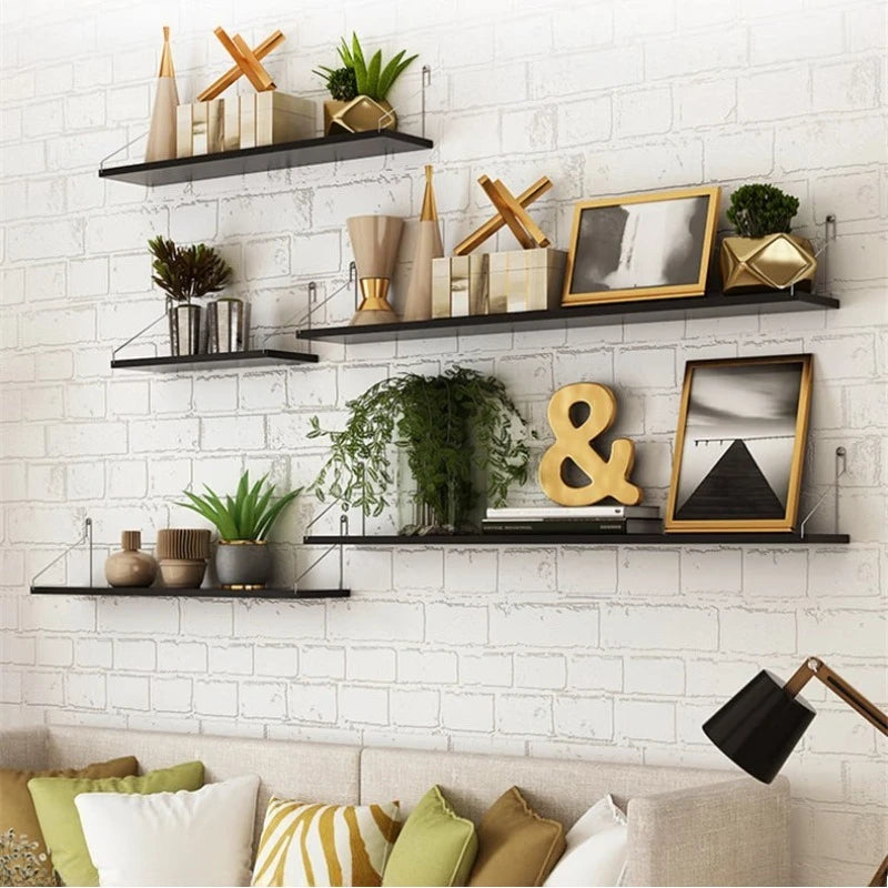 No-Drill Floating Wall Shelves for Living Room, Bedroom, and Entryway